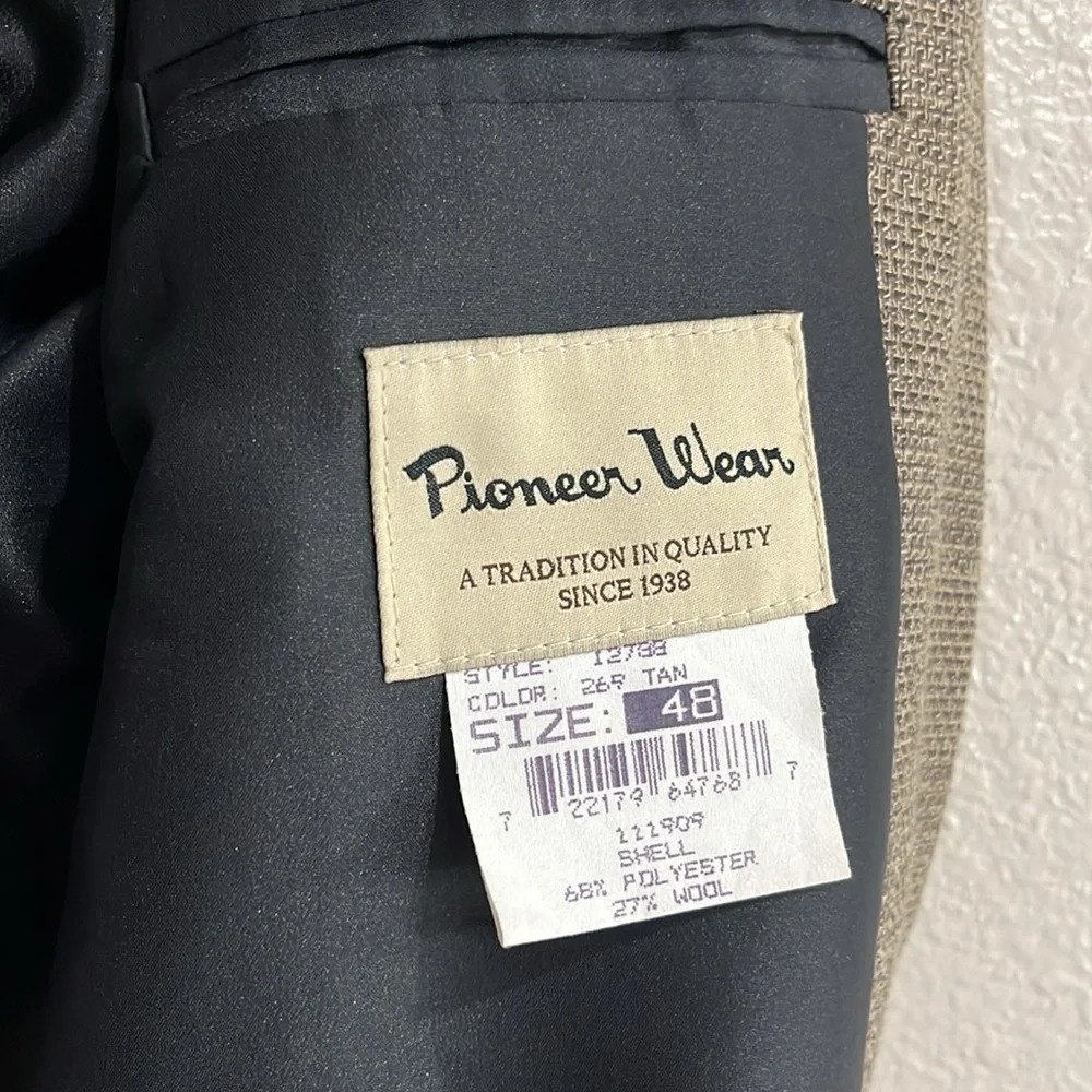 PIONEER Men's Brown Glen Plaid Sport Coat Blazer